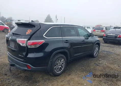 2015 Toyota Highlander Xle V6 from USA, damaged, VIN 5TDJKRFH9FS097849